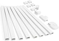 126in Cord Hider Kit, ZhiYo Cord Cover for Wall Mounted TV, Paintable Wire Cover for Cords, TV Cable Hider Wall Kit, Cable Cover Wire Management, White Cords Concealer, 8 x L15.7in W0.95in H0.55in