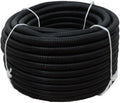 Flexible Polyethylene HDPE Non-Split Corrugated Wire Loom Tubing (Black, 3/4" Dia. x 100 ft)