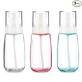 3 Pack 2.7oz/80ml Small Spray Bottle, Plastic Spray Bottles, Fine Mist Travel Spray Bottle for Hair and Face, with 9pcs Labels