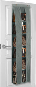 Lirex Over The Door Purse Organizer, Space-Saving Medium and Large Handbag Storage Organizer Clothing Closet Hanger, Dark Grey