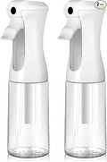 VIGOR PATH Continuous Spray Bottle for Hair – Fine Mist Mister for Hairstyling, Cleaning, Plants, Pets, Barbers, Salons, and Essential Oil Applications (200ml/6.7 oz) Clear 2 Pack