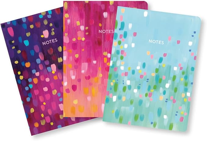 High Note Colorful Composition Notebook Journal, 3 Pack, 5.75" x 8.25", 64 Wide Ruled Pages, Small Notebooks for School, Journaling, Writing, Planner, by Sarah Coey