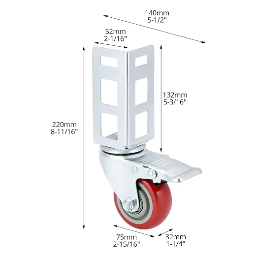 QWORK 3" Boltless Rack Caster Wheels, 8 Pack Storage Shelf Accessories, Heavy Load 1000 lb Capacity for Garage, Warehouse & Workshop Shelving, 8-11/16" Total Height, 2-1/16" Side Length