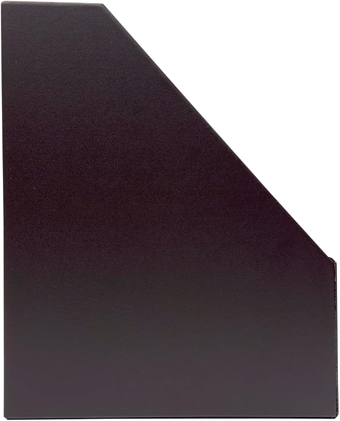 UnionBasic Magazine File Holder - Office Leatherette Desktop Document File Folder Journals Organizer Racks, Coffee, 1-piece
