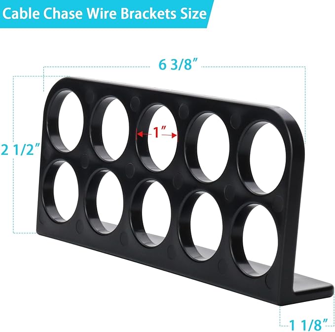 20Pack Cable Chase-Wire Bracket,Cable Support Wire Bracket Holder for NMB | Cable Chase Bracket Wire Holder for Electrical Cord Organized Management,Labor Time Saving,1" with 10-Hole Design