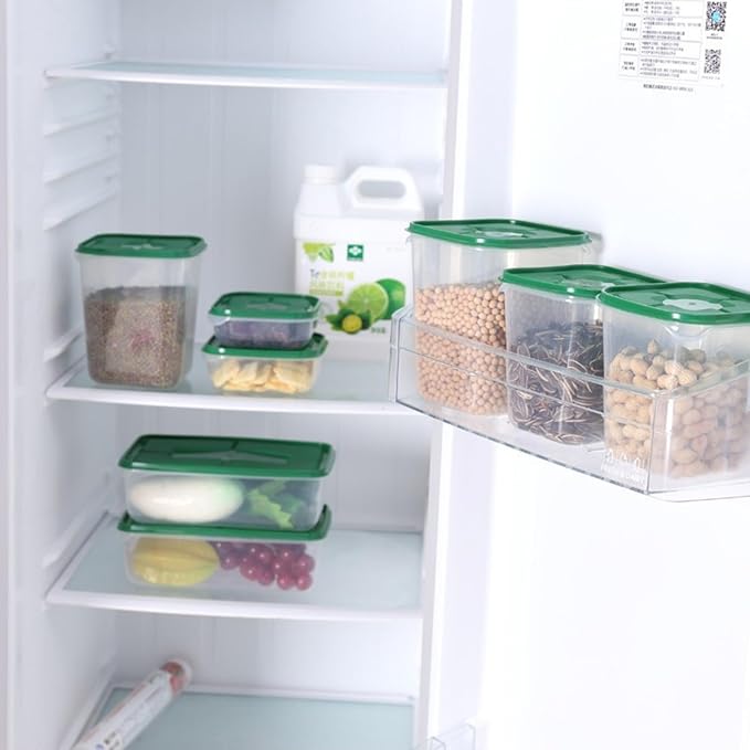 17 piece set of food grade storage and preservation box with transparent lid, kitchen refrigerator