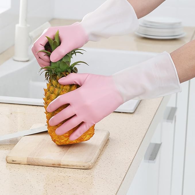 Rubber Gloves for Dishwashing,Cleaning Gloves for Women Dish,Dishwashing Gloves Medium Best.Pefect for Woman Men(2 Pairs M).