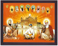 Lord Sikh Guru poster print with frame for Home Decor and Gifting Purpose (229-165)