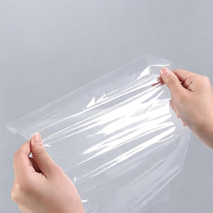 Shrink Wrap Bags, 100Pcs 14x 20 Inches Clear PVC Heat Seal Bags Film for Packagaing Gift Basket,Shoes,Jars,Large handicrafts, gift,cookie trays and Homemade DIY Projects