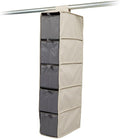 Covermates Keepsakes Hanging Shoe Organizer Set - Heavy Duty Material, Sturdy Interior Shelves, Includes Trays with Dividers - Closet Storage, Beige Heather