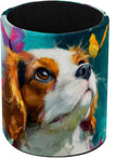 Leather Pen Holder for Desk, Beagle Butterfly Pencil Cup Pen Organizer Makeup Brush Holder for Office Home Kids Countertop Desk Accessory Storage