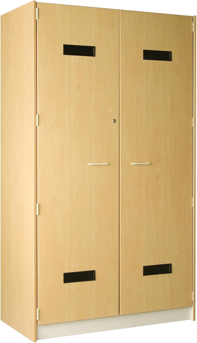 Maykoosh Uniform Storage Cabinet with Lock - 48" Wide - Solid Doors - 84" High