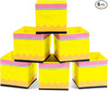 RattanView 6 Pcs 11in Pencil Fabric Storage Bins Classroom Must Have Cubby Basket Bins Return School Treasure Prize Box End of Year Organization for Daycare Elementary Preschool