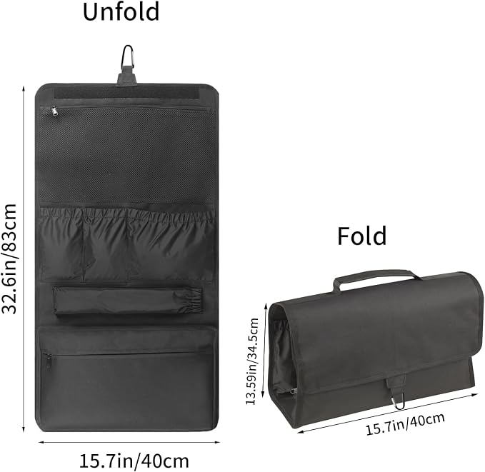 Hang Storage Bag for Vacuum Cleaner Tool Accessories Vacuum Attachments Travel Carrying Protective Bag Wall Hanging Organizer for Airwrap Styler（Black）