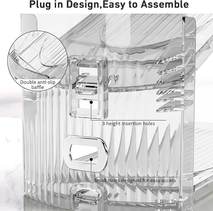 16 Pack Clear Shoe Slots Organizer - Adjustable Height 3.7''to 7.7'' Shoe stackers for a pair of shoes ,Shoe rack storage shoe space saver 50%,Easy to assemble shoe hold shoe organizer for cloest