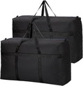 130L Extra Large Moving Bags Storage Totes Bag for Clothes, Moving Supplies, Space Saving Storage Bag Organizer for Moving, Traveling (Black-130L)