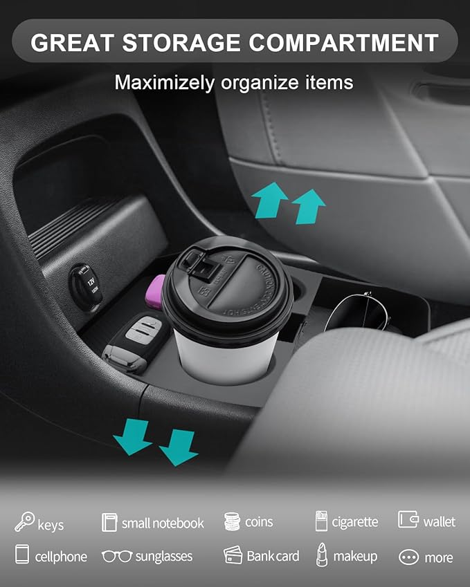CDEFG for 2026 Hyundai Palisade Lower Console Organizer, for 2026 Hyundai Palisade Accessories Lower Console Organizer Storage Box Insert Tray