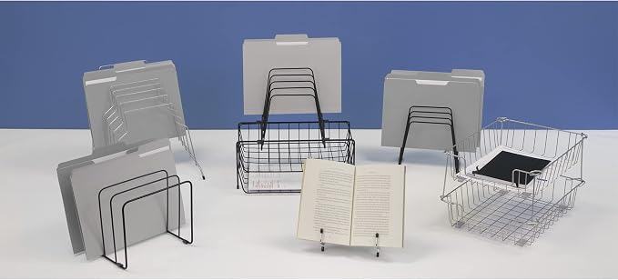 Fellowes Desktop Organizer,11 Sections,9" x 11.375" x 8",Wire,Silver (72012),(Pack of 12)
