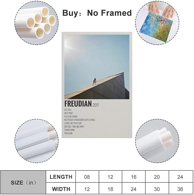Daniel Caesar Poster Freud Canvas Poster Bedroom Modern Home Aesthetic Canvas Decoration Landscape Office Valentine's Day Birthday Gift 12x18inch(30x45cm) Unframe-style