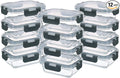 GULFLIN 24-Piece Small Glass Food Storage Containers with Lids Airtight, 1.5 Cup Meal Prep Containers Set, Microwave&Dishwasher Safe, Leak-Proof, BPA-Free, Grey