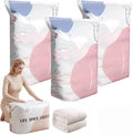No-Pump Vacuum Storage Bags, Upgrade Large Compression Storage Bags, 3D Standing Upright Design, Pump-Free Press & Seal for Clothes, Comforters, Blankets, Bedding, (3Pack)