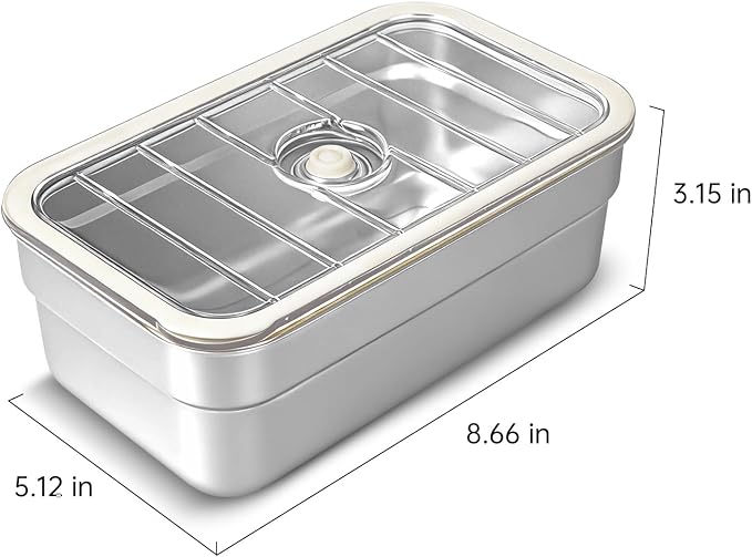 Vacuum Sealed Food Storage Container with Air Valve (1600ml)，Works With Handheld Vacuum Sealer Machine(Vacuum Sealer Not Included)