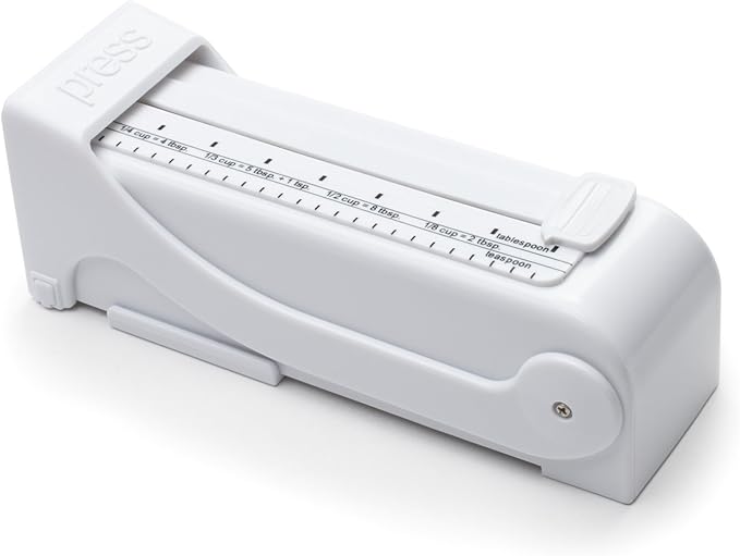 KitchenArt Buttermate Butter Cutter Slicer, Measuring Dispenser and Keeper, White