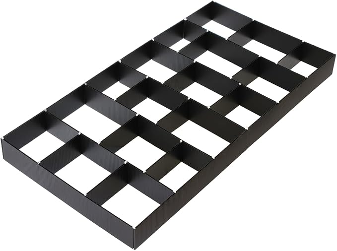 Customizable Grid Drawer Dividers, Cut to Fit Organizer | 8 PACK, Adjustable drawer dividers for any size drawer. Custom DIY grid organizer for kitchen, bathroom, desk, and more.