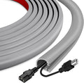 Silicone Cord Covers Wall Self-Adhesive Cord Covers for Wires on Wall Wire Hider Flexible Cable Hider with Side-Opening for Home Office TV Cable Management (0.59" W x 0.39" H x 39" L, Gray)