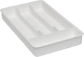 Dial Industries Small Utensil Silverware Kitchen Drawer Organizer, White | Keeps forks, spoons and flatware neatly separated, Compact fit for shallow drawers, Great for RVs, campers or everyday use
