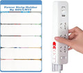 SOULWIT 5-Pack Self Adhesive Power Strip Holder, Surge Protector Fixator Wall Mount Punch Free Cable Management System for Remote Control Router Computer Kitchen Home and Office