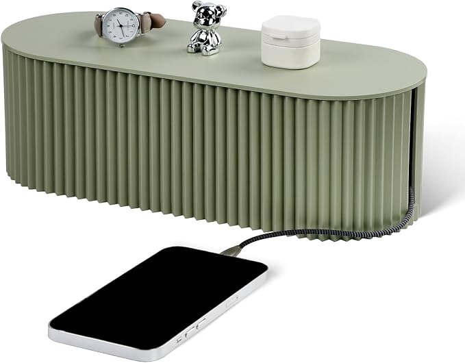 Cable Management Box Large Cable Organizer Box for Power Strips, Surge Protectors, Chargers, Adapters, TV Computer Wires Cable Hider Organizer Box with Cable Ties，Wire Ties - Green