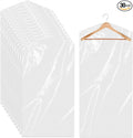 30 Pack Transparent Dust-proof Garment Covers Clear Clothes Covers for Hanging Garment Plastic Suit Bags Dry Cleaning Bags for Dry Cleaner, Home Storage, Travel (60 x 100cm)