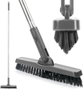 CELOX Grout Brush with Long Handle, Tile Grout Cleaner Brush for Tile Floors, for Shower Tile, for Cleaning Grout, Gray