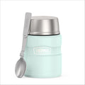 THERMOS Stainless King Vacuum-Insulated Food Jar with Spoon, 16 Ounce, Matte Light Blue