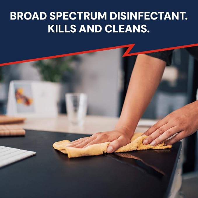 LEXX® RTU Broad Spectrum Disinfectant & Cleaner - EPA Registered, Kills 99.99% of Bacteria - Hospitals, Schools, Offices, Homes - Citric Acid, Safer Choice, Non-Toxic, No Bleach - 128 fl. oz.