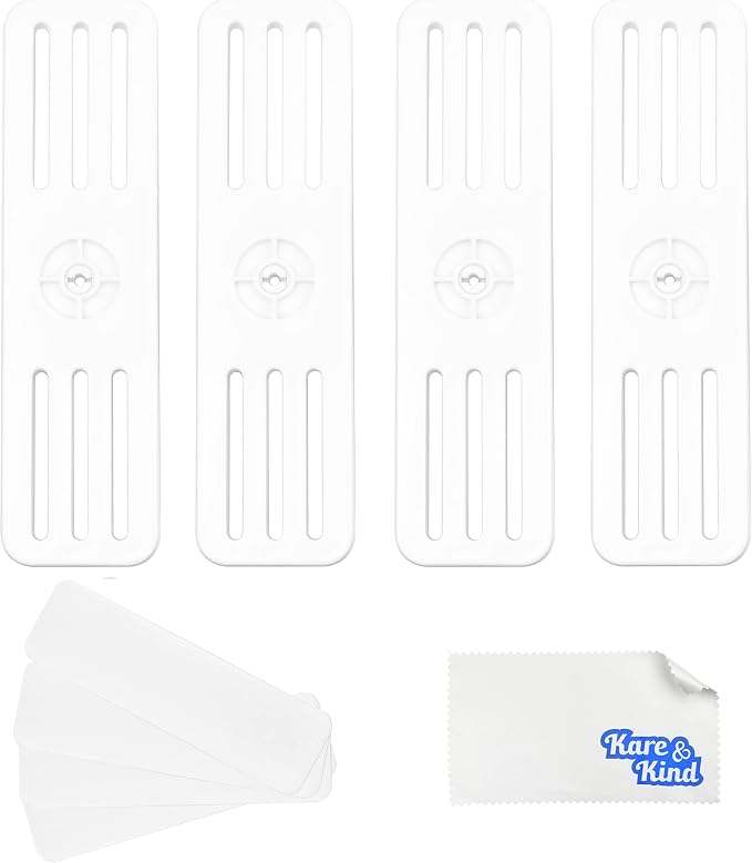 Self Adhesive Power Strip Holder 4 Pack - 360 Degree Rotation Wall Mount Fixator - Home, Kitchen, Office - Also for Remote Control, WiFi Router- Attaches to Wood, Plastic, Metal, Ceramic