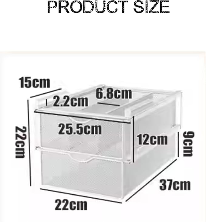 Compact Hanging Pullout Drawer Basket,Pull Out Drawer Organizer Containers Storage Bin,Stackable Shelf Baskets Organizer(Style 3)