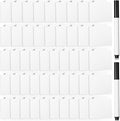 Siifert 50 Pcs Basket Labels Clip Set for Storage Bins Include Removable PVC Bin Label Holders with Chalk Markers for Kitchen Pantry Organization Labeling Box Shelf 48+2 96+4 (White)