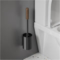 Metal Black Toilet Brush and Holder Set, Wall Mounted/Floor Standing, Sturdy Cleaning Toilet Bowl Brush Set for Bathroom, No Dead Angle Home Cleaning Utensils Bathroom Accessories