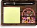 Social Worker Gifts for Women, Appreciation Gifts for Social Worker Advocate Support Empower Sticky Note Holder for Office Cubicle Desk Decor