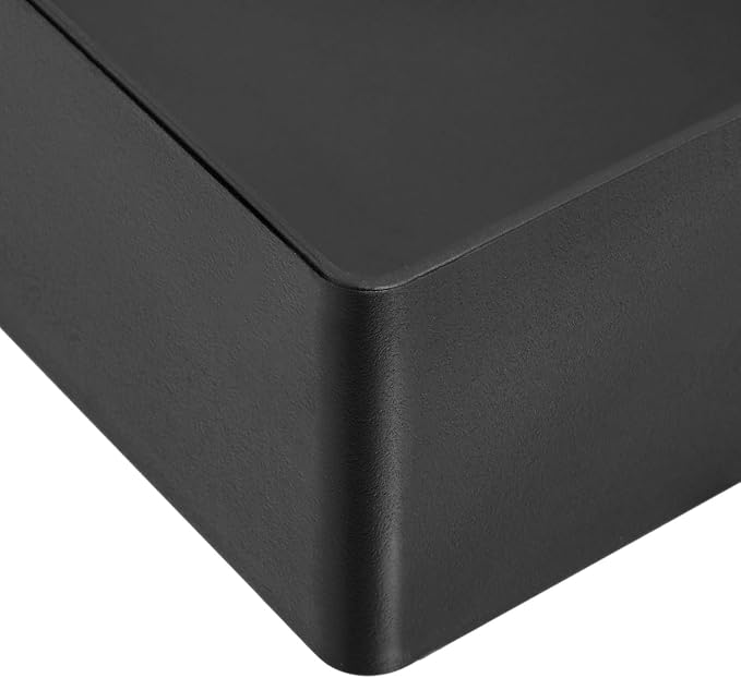 Amazon Basics Rectangular Plastic Desk Organizer with Storage Trays, Accessory Tray for Office Supplies and Pen Holder, 9.4 x 6.7 x 2 inch, Black (Pack of 2)