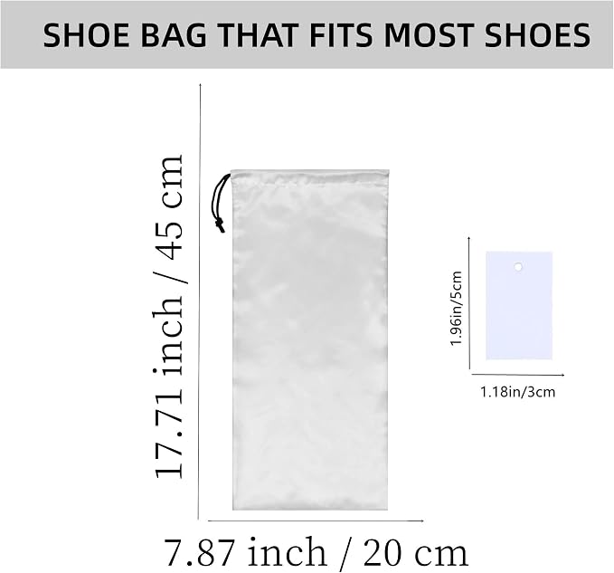 GONGKANGYUAN 4 Pack Shoe Bags for Travel Satin Fabric Shoe Bag with Drawstring for Men Women Travel Protecting Storing Shoes