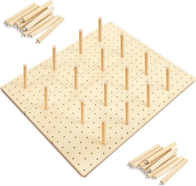 3 Pcs Wood Pegboard Drawer Organizer(Natural Wood,21 x 5.91 Inch,Pine) | with 32 Pegs, Wooden Peg Board Drawer Shelf Organizer, Adjustable, Kitchen Dishes Plate Pot Container Cookware Utensil