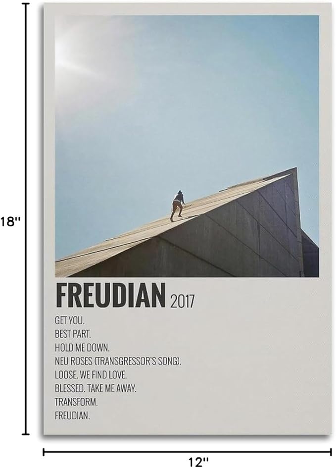 Daniel Caesar Poster Freud Canvas Poster Bedroom Modern Home Aesthetic Canvas Decoration Landscape Office Valentine's Day Birthday Gift 12x18inch(30x45cm) Unframe-style
