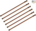 KXLife Tension Curtain Rod No Drill 16-28", Adjustable Spring Rod, 6Pcs | Oak, Expandable Tension Mounted, Renter Friendly, Non-Slip Ends, for Window, RV, Closet