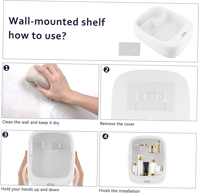 Cabilock 1 Piece Storage Shelf Plastic Storage Box Organizer Box Wall Mounted Shelves for Storage Paper Holder