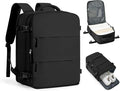 coofay Large Black Travel Backpack Carry on Flight Approved Mochila De Viaje Personal Item Backpack for Airlines Frontier Airlines Personal Item Bag Large Backpacks for Travel Backpacks for Men Women