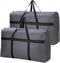 100L Extra Large Storage Bags Big Foldable Duffle Bag for Travel (Grey-100L)