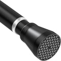 AIZESI Black Shower Curtain Rod 43 to 73 Inch Spring Tension Curtain Rod, Never Rust, Curtain Rods No Drilling, Adjustable Curtain Rods for Window, Bathroom, Kitchen, Doorway